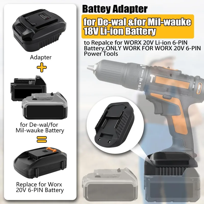 DM20WORX6 Battery Adapter for  - огляд і ціна Dewalt Power Tools Xr