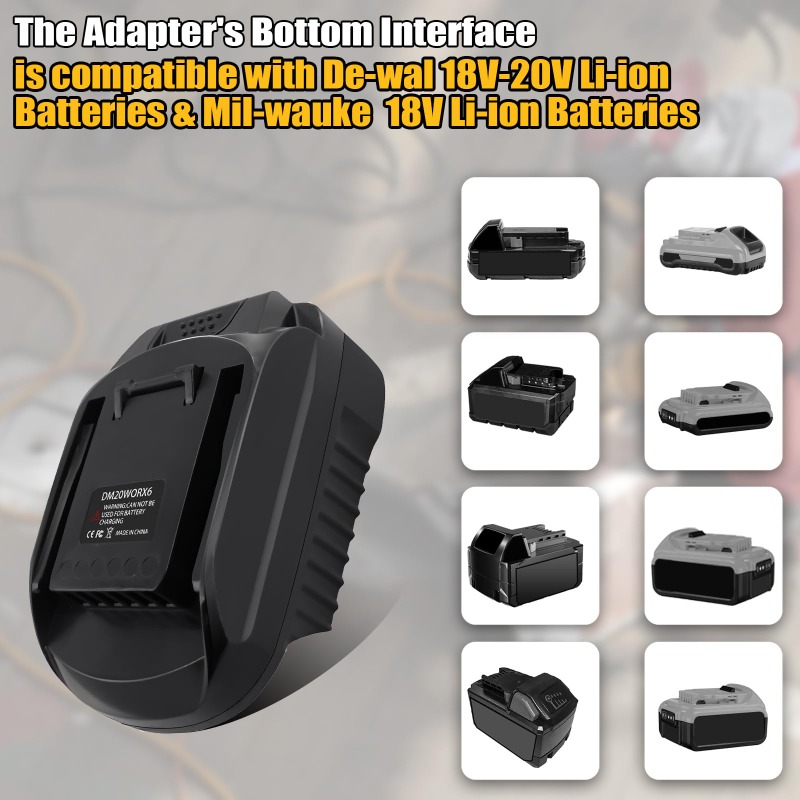 DM20WORX6 Battery Adapter for  - огляд і ціна Dewalt Power Tools Xr